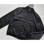 Prada black twill wool jacket