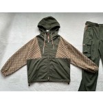 GUCCI jacquard canvas patchwork set • outerwear