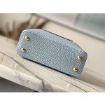 𝐋𝐎𝐔𝐈𝐒𝐕𝐔𝐈𝐓𝐓𝐎𝐍 N80931 Haze Blue with Exotic Snake Skin Gold Button