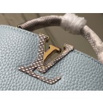 𝐋𝐎𝐔𝐈𝐒𝐕𝐔𝐈𝐓𝐓𝐎𝐍 N80931 Haze Blue with Exotic Snake Skin Gold Button