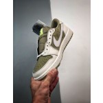 Nike  Travis Scott x Air Jordan 1 Low Golf后跟鬼脸logo