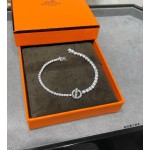 Hermes OT Square Diamond Bracelet