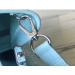 𝐋𝐎𝐔𝐈𝐒𝐕𝐔𝐈𝐓𝐓𝐎𝐍 M48865 blue crocodile pattern silver buckle