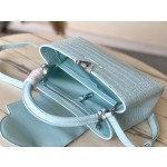 𝐋𝐎𝐔𝐈𝐒𝐕𝐔𝐈𝐓𝐓𝐎𝐍 M48865 blue crocodile pattern silver buckle