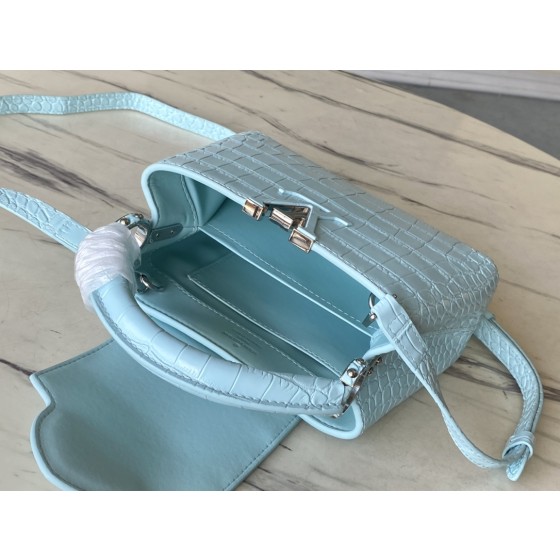 𝐋𝐎𝐔𝐈𝐒𝐕𝐔𝐈𝐓𝐓𝐎𝐍 M48865 blue crocodile pattern silver buckle