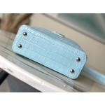 𝐋𝐎𝐔𝐈𝐒𝐕𝐔𝐈𝐓𝐓𝐎𝐍 M48865 blue crocodile pattern silver buckle