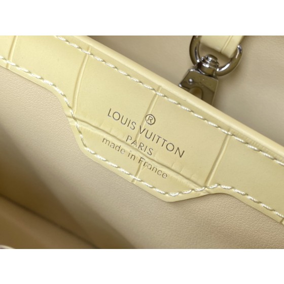 𝐋𝐎𝐔𝐈𝐒𝐕𝐔𝐈𝐓𝐓𝐎𝐍 M48865 yellow crocodile pattern silver buckle