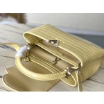 𝐋𝐎𝐔𝐈𝐒𝐕𝐔𝐈𝐓𝐓𝐎𝐍 M48865 yellow crocodile pattern silver buckle