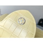 𝐋𝐎𝐔𝐈𝐒𝐕𝐔𝐈𝐓𝐓𝐎𝐍 M48865 yellow crocodile pattern silver buckle