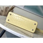 𝐋𝐎𝐔𝐈𝐒𝐕𝐔𝐈𝐓𝐓𝐎𝐍 M48865 yellow crocodile pattern silver buckle