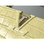 𝐋𝐎𝐔𝐈𝐒𝐕𝐔𝐈𝐓𝐓𝐎𝐍 M48865 yellow crocodile pattern silver buckle