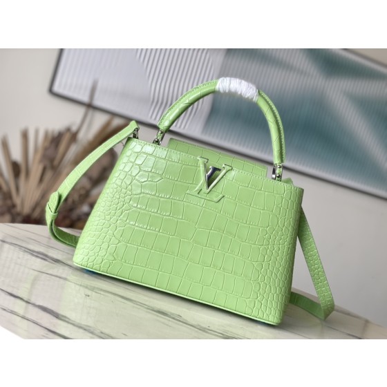 𝐋𝐎𝐔𝐈𝐒𝐕𝐔𝐈𝐓𝐓𝐎𝐍 M48865 green crocodile pattern silver buckle