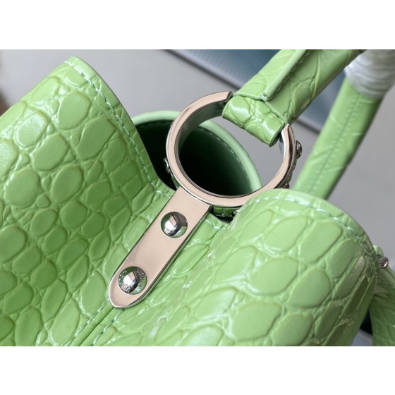 𝐋𝐎𝐔𝐈𝐒𝐕𝐔𝐈𝐓𝐓𝐎𝐍 M48865 green crocodile pattern silver buckle