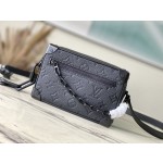 𝐋𝐎𝐔𝐈𝐒𝐕𝐔𝐈𝐓𝐓𝐎𝐍 M55702 black lychee patterned MINI SOFT TRUNK handbag