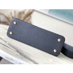 𝐋𝐎𝐔𝐈𝐒𝐕𝐔𝐈𝐓𝐓𝐎𝐍 N83103 Black and Red Ostrich Pattern Capuchines Handbag