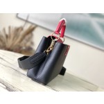 LOUIS VUITTON N83103 Black Red Ostrich Pattern Small Capsines Handbag