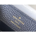 𝐋𝐎𝐔𝐈𝐒𝐕𝐔𝐈𝐓𝐓𝐎𝐍 N83103 Black and Red Ostrich Pattern Mini Capsines Handbag