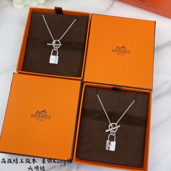Hermes Lock Necklace