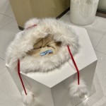 Christmas Prada hanging ball wool hat