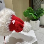 Christmas Prada hanging ball wool hat