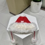 Christmas Prada hanging ball wool hat