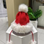 Christmas Prada hanging ball wool hat