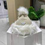 Christmas Prada hanging ball wool hat