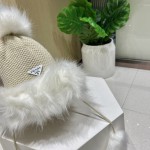 Christmas Prada hanging ball wool hat