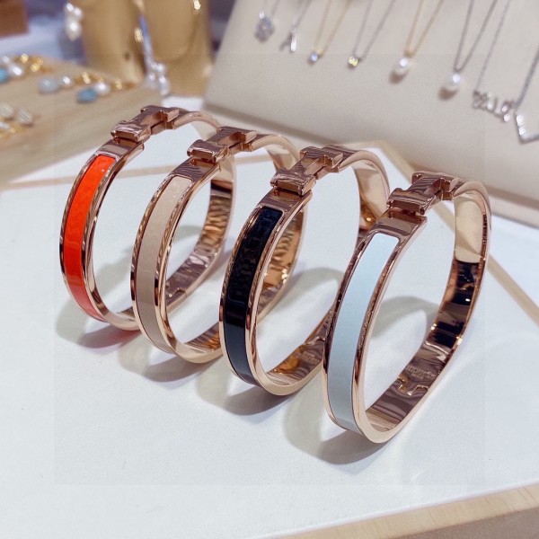 Herm è s Enamel Bracelet Small Mini Edition 8mm Precision Edition