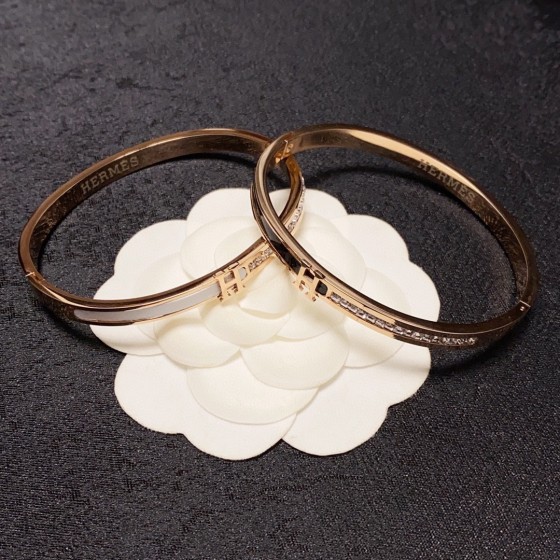 Hermes Diamond H Letter Bracelet