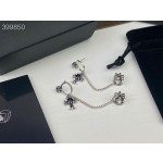 Crow Heart Dark Skull Cross Crown Earrings