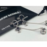 Crow Heart Dark Skull Cross Crown Earrings