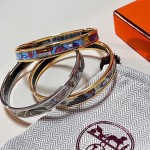 Hermes Enamel Printed Rabbit Bracelet