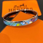 Hermes Enamel Printed Rabbit Bracelet