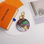 Christmas themed round card keychain