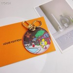 Christmas themed round card keychain