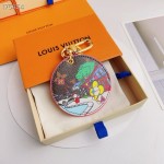 Christmas themed round card keychain