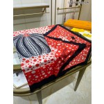 LOUIS VUITTON pumpkin printed cashmere square scarf