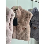 Fendi Rex Rabbit Fur Vest G21 (consult customer service to confirm size before placing an order)