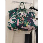 CHANEL print ➕ Wooden pearl logo beach bag model number AS3257