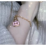 Hermes Pink Full Diamond Kangkang Bag