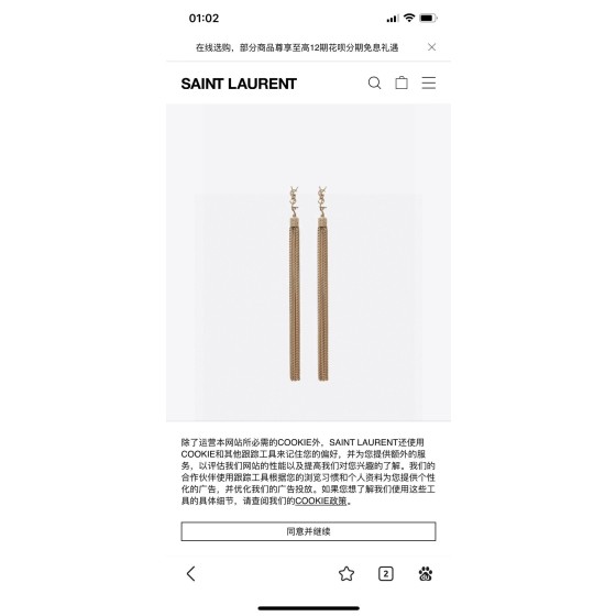 Saint Laurent YSL earrings studs