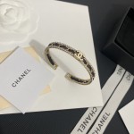 CHANEL Swallow Crystal Diamond Leather String Letter Bracelet