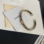 CHANEL Swallow Crystal Diamond Leather String Letter Bracelet