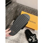 Louis Vuitton wool thick sole slippers
