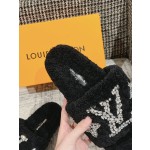 Louis Vuitton wool thick sole slippers