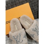 Louis Vuitton wool thick sole slippers
