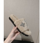 Louis Vuitton wool thick sole slippers