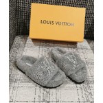 Louis Vuitton wool thick sole slippers