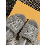 Louis Vuitton wool thick sole slippers